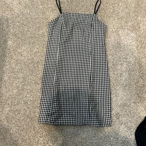 Urban Outfitters (XS) patterned black and white mini dress.